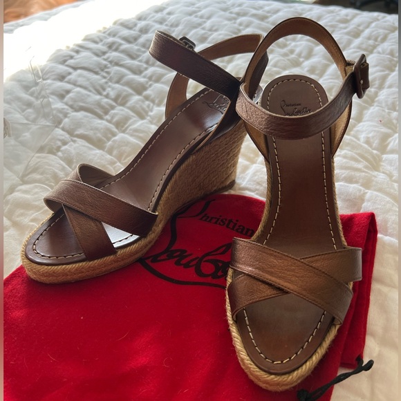 Christian Louboutin:  The Mariza Zeppa espadrille sandals size 37 - Picture 3 of 8